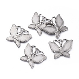 304 Настройки эмали нержавеющей стали кулон, бабочка