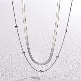 Stainless Steel Snake Chain Hip-hop Style Necklaces