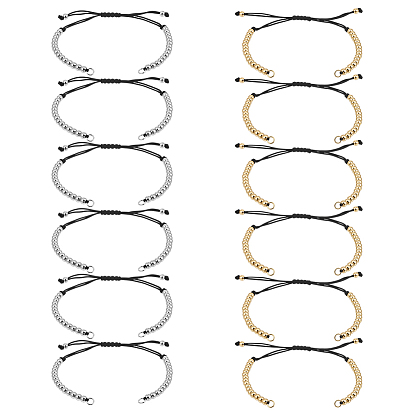 10 шт. 2 цвета нейлоновая нить шнур плетеный бисер изготовление браслета, с латунной бисера