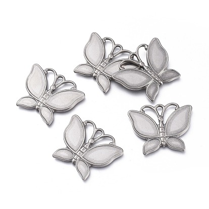 304 Настройки эмали нержавеющей стали кулон, бабочка