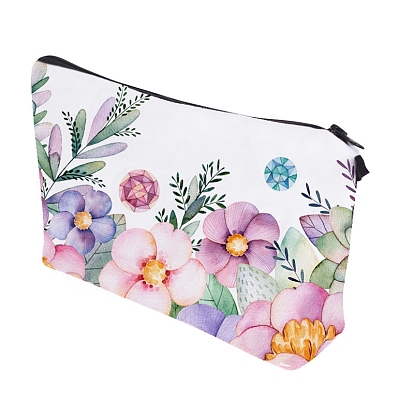 Водонепроницаемая сумка для хранения косметики из полиэстера с цветочным узором, многофункциональная дорожная туалетная сумка, клатч на молнии женский