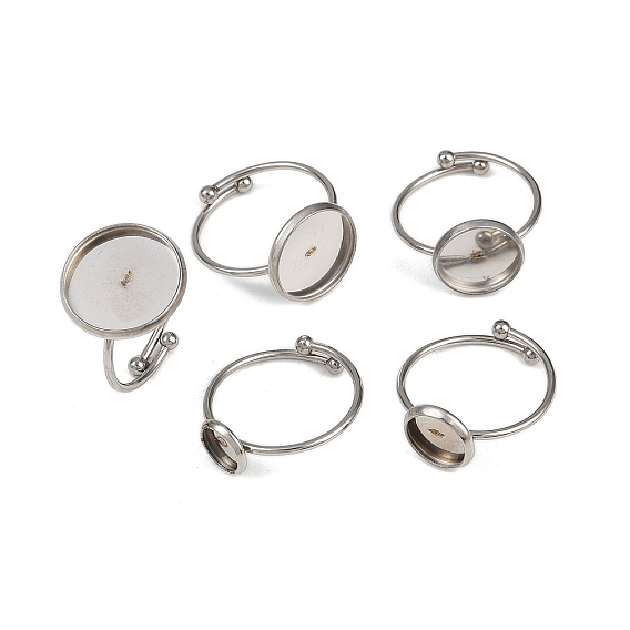 304 компоненты манжетного кольца из нержавеющей стали, настройки кольца чашки безеля, плоско-круглые