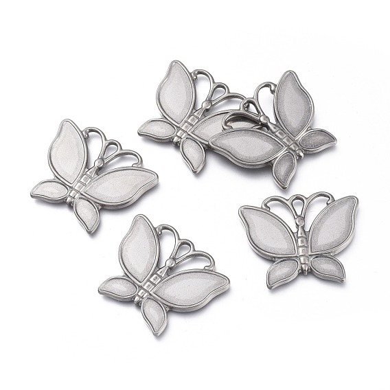 304 Настройки эмали нержавеющей стали кулон, бабочка