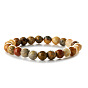 Multi-color Agate and Jade Bead Bracelet for Women with Pink Zebra Jasper and Amethyst Stones