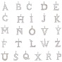 Brass Micro Pave Cubic Zirconia Pendants, Letter A~Z