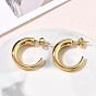 304 boucles d'oreille en acier inoxydable, boucles d'oreilles demi-créoles
