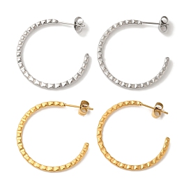 Ионное покрытие (ip) 304 серьги-гвоздики из нержавеющей стали в форме буквы С для женщин