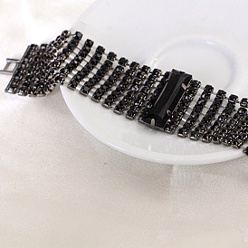 Sparkling Rhinestone Bangle Bracelet - Glamorous Statement Jewelry Piece