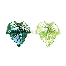 Acrylic Pendants, with AB Color Plated, Leaf