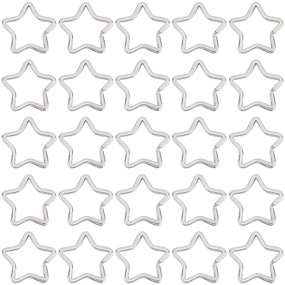 30 шт. разъемные кольца из цинкового сплава, платина