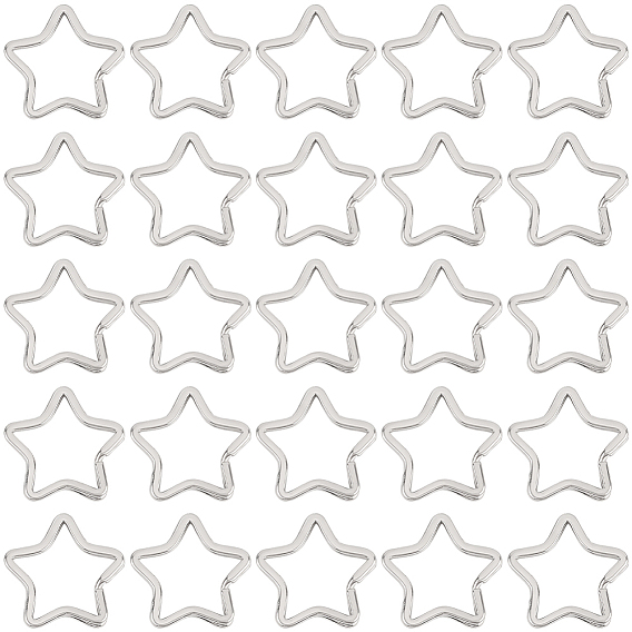 30 шт. разъемные кольца из цинкового сплава, платина