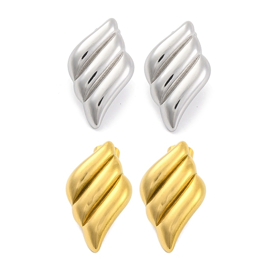 Ионное покрытие (ip) 304 серьга из нержавеющей стали, ромб