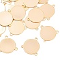 SHEGRACE Brass Chandelier Component Links, Flat Round Links, Nickel Free, Long-Lasting Plated