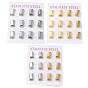 PVD Vacuum Plating 304 Stainless Steel Stud Earring, Rectangle