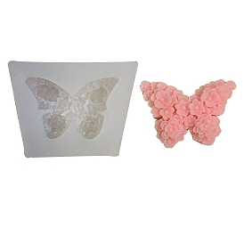 Пищевые силиконовые формы для помадки в форме розы и бабочки, для конфет, цвет шоколада