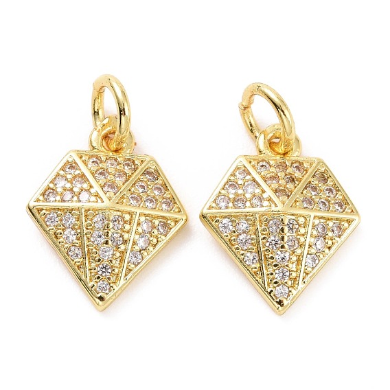 Латунные микро проложить кубического циркония подвески, долговечный, без кадмия и без свинца, золотой свет, алмаз