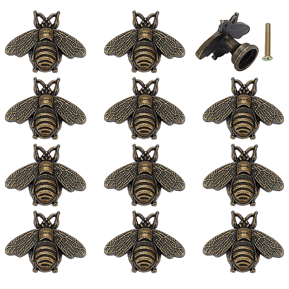 Ручки коробки сплава цинка, с железными винтами, для украшения шкатулки, античная бронза