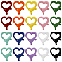 20 шт. 10 цветные застежки-карабины из сплава с напылением, сердце