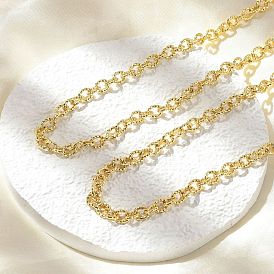 Ожерелья из латунных текстурированных цепочек-кабелей, долговечный, стойки покрытие, без свинца и без кадмия