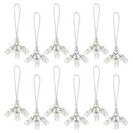 12шт. сплав зубцов мобильные ремни