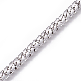 304 Stainless Steel Cuban Link Chains, Chunky Curb Chains, Twisted Chains, Unwelded