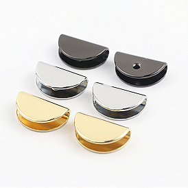 Zinc Alloy Bag Decorate Corners Protector, Half-round Carved Edge Guard Protector, with Screws, for Handbags Accessories