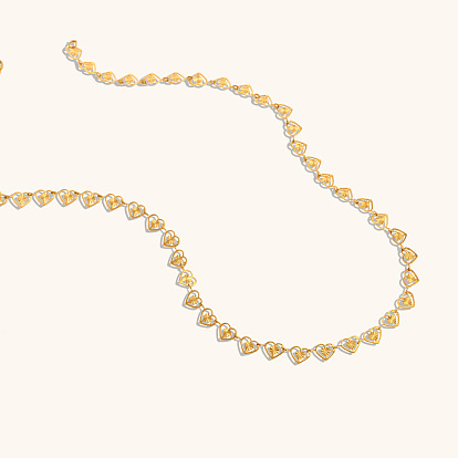 Minimalist 18K Gold Plated Pearl Tail Heart Charm Bracelet for Women
