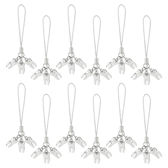 12шт. сплав зубцов мобильные ремни