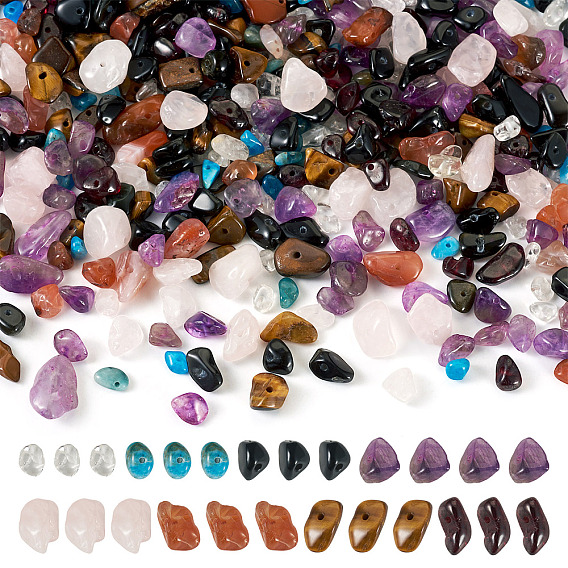 90 g 8 стили натуральных бусин из смешанных драгоценных камней, чип