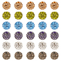 60Pcs 6 Colors Polymer Clay Rhinestone Beads, Grade A, Round, Pave Disco Ball Beads