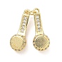 Латунные микро проложить кубического циркония подвески, брелоки для беспроводных наушников, стойки покрытие, долговечный, без свинца и без кадмия