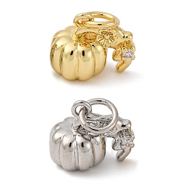 Латунные микро проложить кубического циркония подвески, тыквенные прелести, с целью перехода в кольце, долговечный, без кадмия и без свинца, стойки покрытие