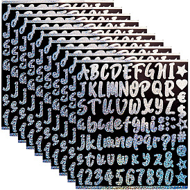 Наборы лазерных наклеек с буквами из ПВХ, клейкие наклейки, для diy scrapbooking, оформление фотоальбома