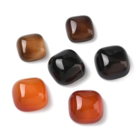 Природные кабошон агата, окрашенная и подогревом, квадратный