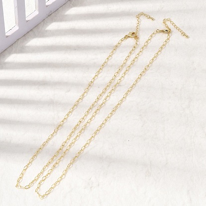 3Мм латунные цепочки-цепочки для женщин, долговечный, стойки покрытие, без свинца и без кадмия