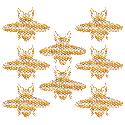 8шт. Стразы для горячей фиксации пчелы, гладить по аппликациям, аксессуары для костюма, для одежды, , брюки