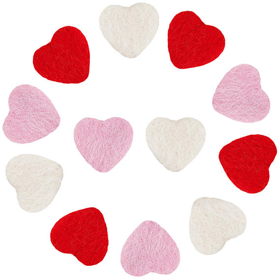 12 шт. 3 цвета сердце шерсть иглоукалывание украшение