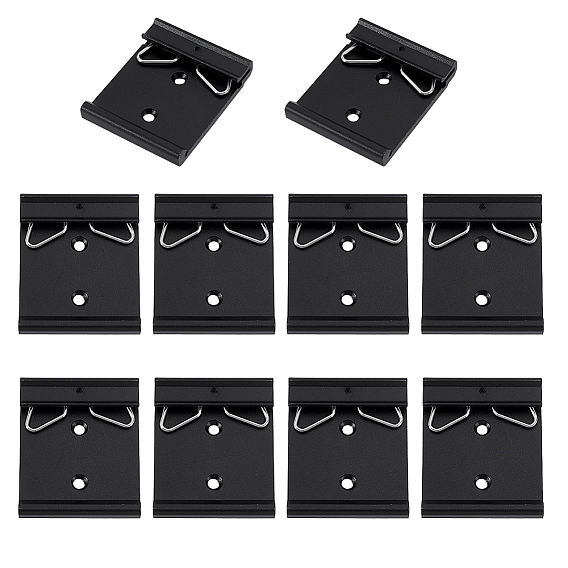 10шт. алюминиевый сплав DIN-рейка монтажный зажим монтажный кронштейн