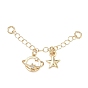 Удлинитель цепочки из латуни и акрила, планета и звезда, долговечный, стойки покрытие