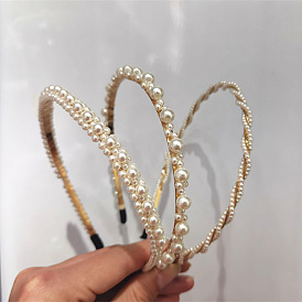 Elegant Pearl Headband for Women - Fairy Style, Chic, Hair Accessories.