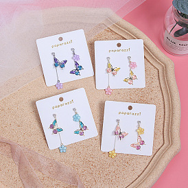  Butterfly flower forest style long earrings with super fairy asymmetrical earrings