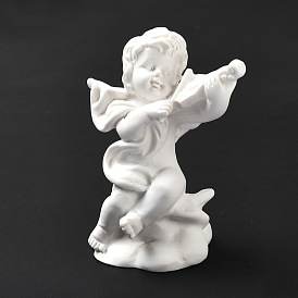 Resin Imitation Plaster Sculptures, Figurines, Home Display Decorations, Angel with Violin