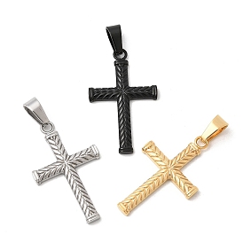 304 кулон с текстурой из нержавеющей стали, религия крест прелести, вакуумное покрытие pvd
