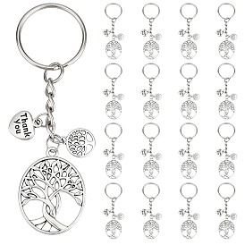 20 брелок из сплава, с железными кольцами, древо жизни