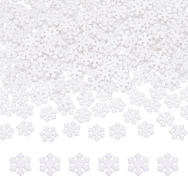 500 непрозрачные акриловые бусины, Рождественские снежинки