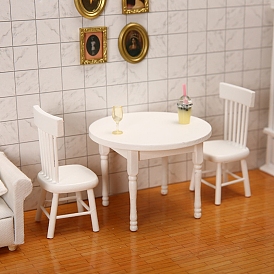 Miniature Wooden Furniture, for Dollhouse Accessories Pretending Prop Decorations