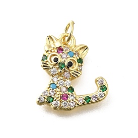 Латунные микро проложить кубического циркония подвески, подвески в форме кошки, стойки покрытие, долговечный, без свинца и без кадмия, с целью перехода в кольце