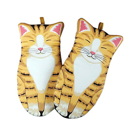 Pet Theme Cat/Cat's Claw Oven Mitts for Kitchen Heat Resistant Oven Gloves, for DIY Cake Bakeware