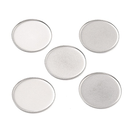 316 Surgical Stainless Steel Tray Settings, Serrated Edge Bezel Cups, Flat Round