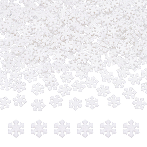 500 непрозрачные акриловые бусины, Рождественские снежинки